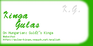 kinga gulas business card